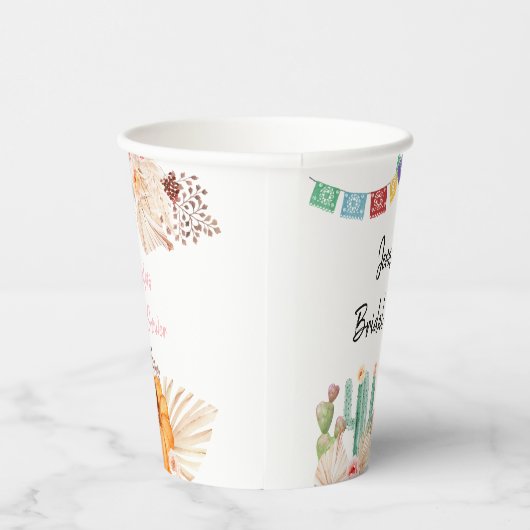 Fiesta Cactus Boho Vrijgezellenfeest Paper Cups Papieren Bekers (Rechts)