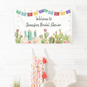 Fiesta Cactus Boho Vrijgezellenfeest Spandoek