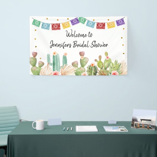 Fiesta Cactus Boho Vrijgezellenfeest Spandoek (Beurs)
