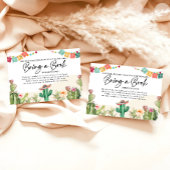 Fiesta Cactus Breng een boek voor Baby shower Informatiekaartje