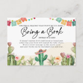 Fiesta Cactus Breng een boek voor Baby shower Informatiekaartje (Voorkant)
