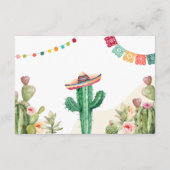 Fiesta Cactus Breng een boek voor Baby shower Informatiekaartje (Achterkant)