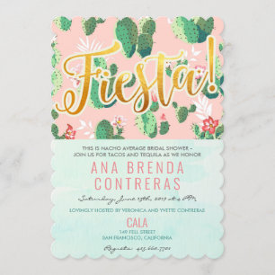 Fiesta Cactus Bridal Shower Uitnodiging