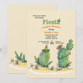 Fiesta Cactus Bridal Shower Uitnodiging (Voorkant / Achterkant)