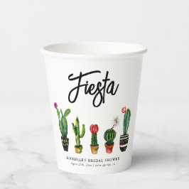 Fiesta Cactus Bruidsfeest Papieren Bekers