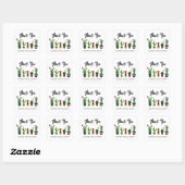 Fiesta Cactus Bruidsfeest Vierkante Sticker (Vel)