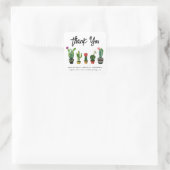 Fiesta Cactus Bruidsfeest Vierkante Sticker (Tas)