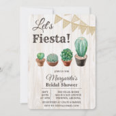 Fiesta Cactus Bruiloft Uitnodiging (Voorkant)