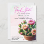 Fiesta Cactus Bruilofts Uitnodiging (Voorkant)