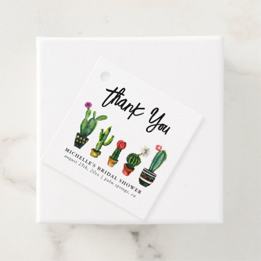 Fiesta Cactus Bruiloftsfeest Bedankjes Labels (In situ)