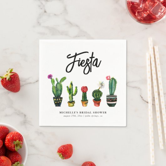 Fiesta Cactus Bruiloftsfeest Servet (Insitu)