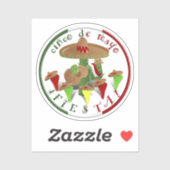 Fiesta Cactus Cinco de Mayo Sticker (Vel)