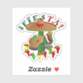 Fiesta Cactus Cinco de Mayo Sticker (Vel)