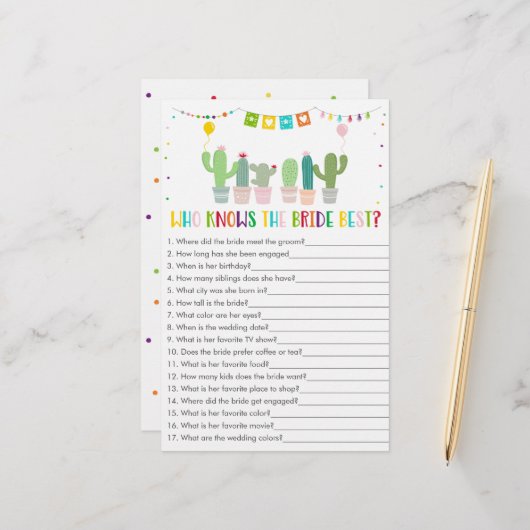 Fiesta Cactus die het beste spel kent (Voorkant / Achterkant in situ)