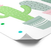 Fiesta Cactus Geslachtsneutrale Babyshower Welkom Poster (Hoek)