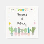 Fiesta Cactus Girl Birthday Servet (Voorkant)
