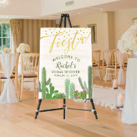 Fiesta Cactus Gold Script Vrijgezellenfeest Welkom