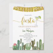 Fiesta Cactus Graduation Party Mexican Kaart (Voorkant)