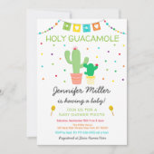Fiesta Cactus Heilige Guacamole Baby shower Kaart (Voorkant)