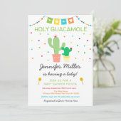 Fiesta Cactus Heilige Guacamole Baby shower Kaart (Staand voorkant)