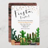 Fiesta Cactus Housewarming Uitnodiging (Voorkant / Achterkant)