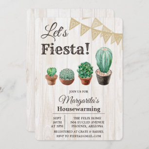 Fiesta Cactus Housewarming Uitnodiging