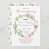 Fiesta Cactus Invitation Kaart (Voorkant / Achterkant)