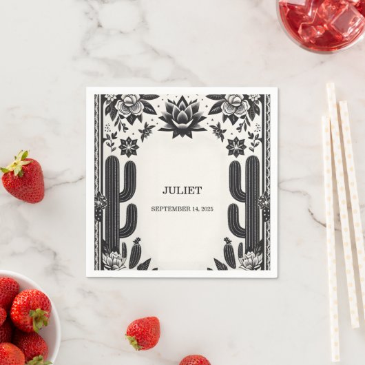 Fiesta Cactus Liefde in Bloei Mexicaanse Bruidsdou Servet (Insitu)