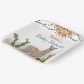 Fiesta Cactus Llama Baby shower Papieren Bordje (Gebogen)