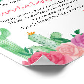 Fiesta Cactus Meisje Verjaardag Tijd Capsule teken Poster (Hoek)