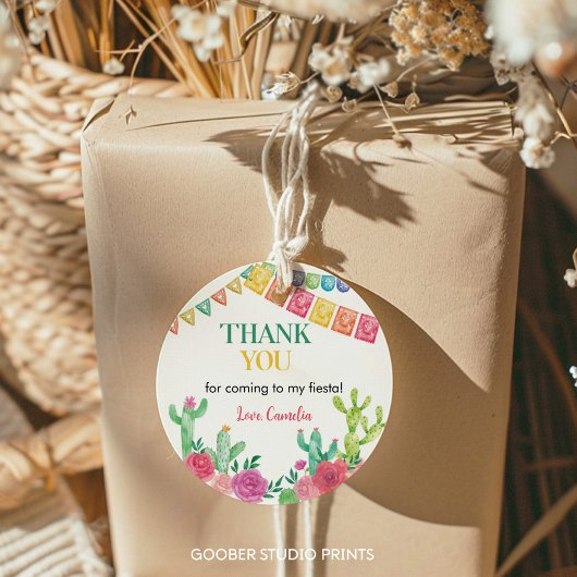 Fiesta Cactus Meisje Verjaardagsfeest Labels
