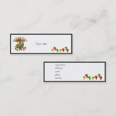 Fiesta Cactus met gitaar & danspeppers Mini Visitekaartje (Voorkant / Achterkant)