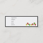 Fiesta Cactus met gitaar & danspeppers Mini Visitekaartje (Achterkant)