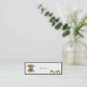 Fiesta Cactus met gitaar & danspeppers Mini Visitekaartje (Staand voorkant)