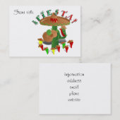 Fiesta Cactus met gitaar & danspeppers Visitekaartje (Voorkant / Achterkant)