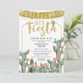 Fiesta Cactus Mexicaans Vrijgezellenfeest Kaart (Staand voorkant)