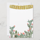 Fiesta Cactus Mexicaans Vrijgezellenfeest Kaart (Achterkant)