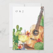 Fiesta Cactus Mexicaanse Verlovingsfeest Kaart (Achterkant)