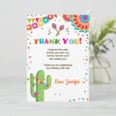 Fiesta Cactus Mexican Nacho Gemiddelde bedankkaart Kaart (Staand voorkant)