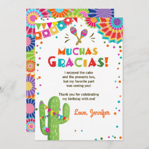 Fiesta Cactus Mexican Nacho Gemiddelde Muchas Grac Kaart