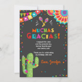 Fiesta Cactus Mexican Nacho Gemiddelde Muchas Grac Kaart (Voorkant)