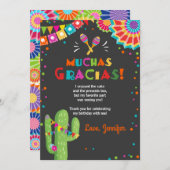 Fiesta Cactus Mexican Nacho Gemiddelde Muchas Grac Kaart (Voorkant / Achterkant)