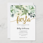 Fiesta Cactus Modern Baby shower Greenery Kaart (Voorkant)