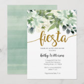 Fiesta Cactus Modern Baby shower Greenery Kaart (Voorkant / Achterkant)