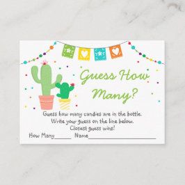 Fiesta Cactus raden hoeveel Baby shower er speelt Informatiekaartje