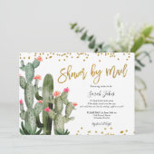Fiesta Cactus Shower by Mail Invitation Kaart (Staand voorkant)