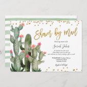 Fiesta Cactus Shower by Mail Invitation Kaart (Voorkant / Achterkant)