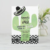 Fiesta Cactus Southwestern Birthday Party Kaart (Staand voorkant)