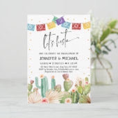 Fiesta Cactus Succulent Verloving Kaart (Staand voorkant)