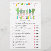 Fiesta Cactus Succulent zei dat ze Game zei (Voorkant)